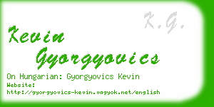 kevin gyorgyovics business card